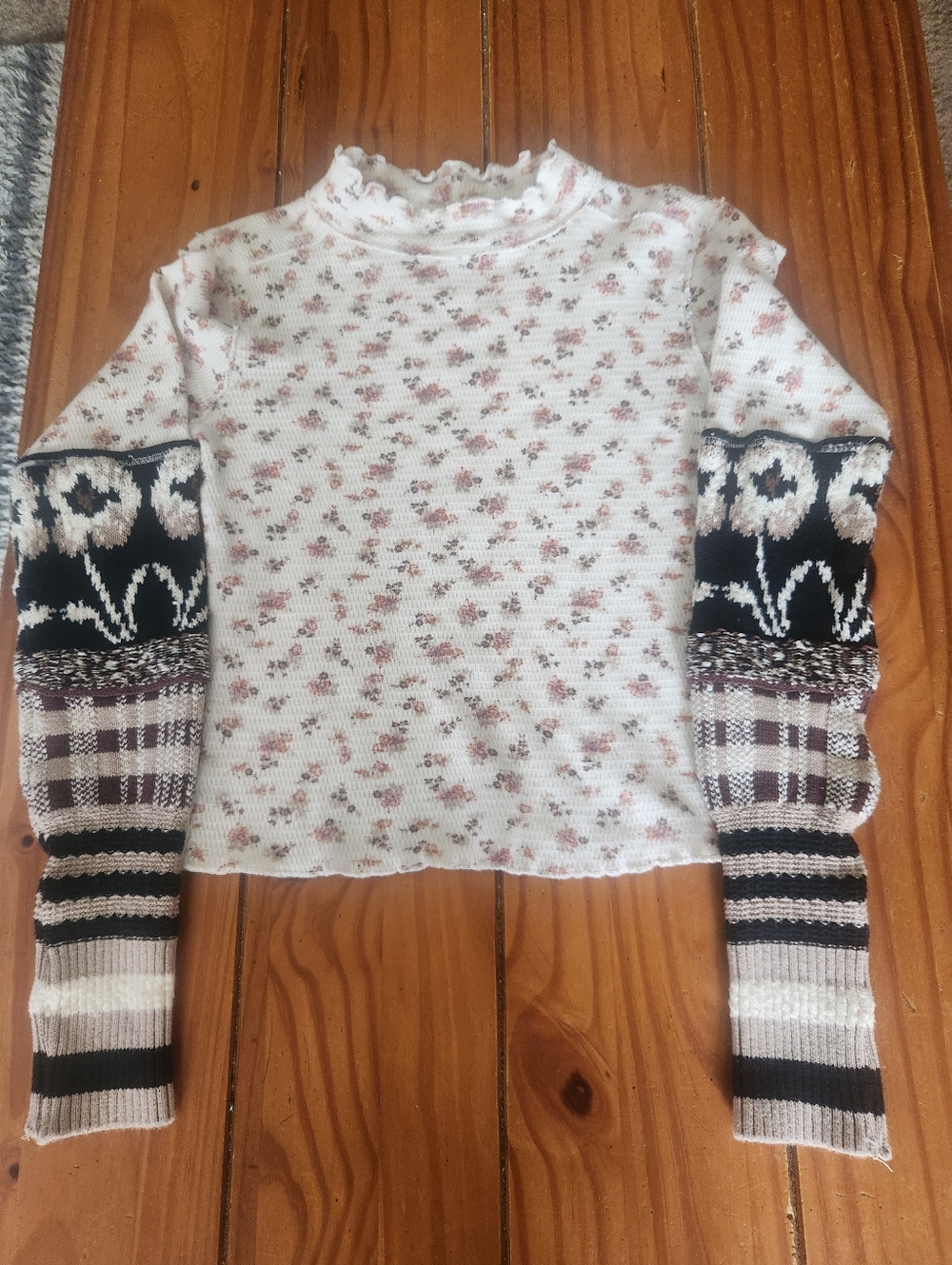 We The Free (Free People) Bold Bowery Cuff Top Multi Color Size Extra Small